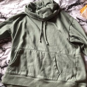 green hoodie